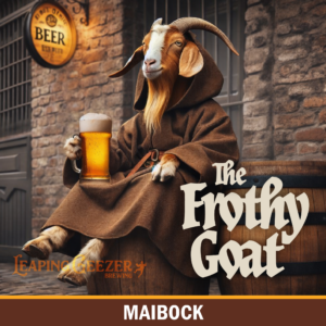 The Frothy Goat tap label 2026